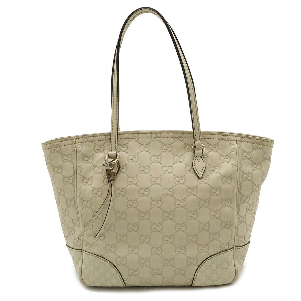Gucci Guccissima Tote Bag Shoulder Leather Ivory White